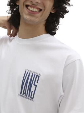 T-Shirt Vans Type Stretch Bianco per Uomo