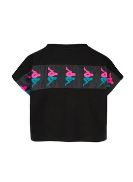 T-Shirt Kappa Lavars Authentic Nero per Donna