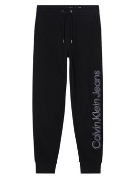 Pantaloni Tuta Sportiva Calvin Klein verticale Bold Nero