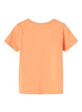 T-Shirt Name It Friss Mensaje Arancione per Bambino