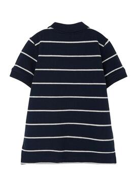 Polo Name It Volo Strisce Blu Navy per Bambino