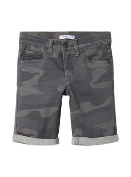 Bermuda Denim Name It Theo Tayson Camo Grigio Bambino