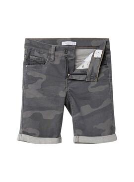 Bermuda Denim Name It Theo Tayson Camo Grigio Bambino