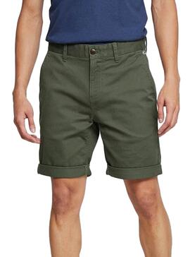 Shorts Tommy Jeans Essential Chino Verde Uomo