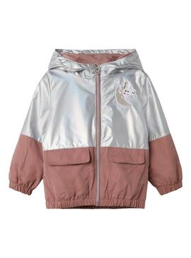 Giacca Name It Manola Unicorno Grigio per Bambina