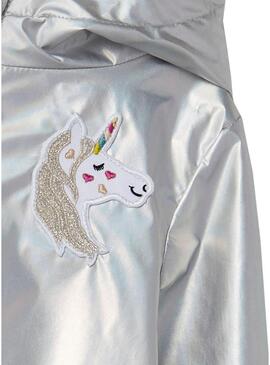 Giacca Name It Manola Unicorno Grigio per Bambina