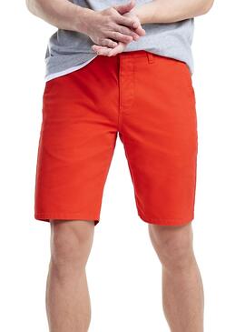 Shorts Tommy Jeans Essential Chino Rosso Uomo