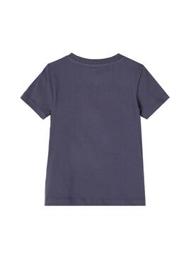 T-Shirt Name It Didrik Fuoco Blu Navy per Bambino
