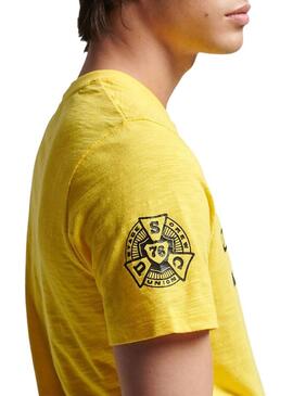 T-Shirt Superdry Vintage Merch Amarilla Uomo