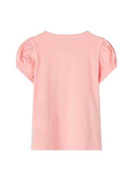 T-Shirt Name It Florida Flip flops Rosa per Bambina