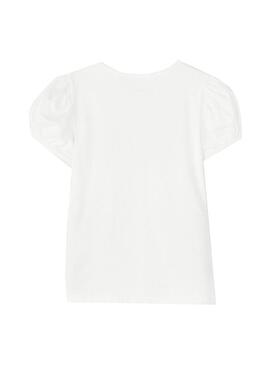 T-Shirt Name It Florida Occhiali Bianco per Bambina