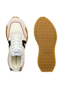 Sneaker Lacoste L Spin Deluxe Beige per Donna