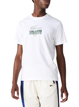 T-Shirt Lacoste TH1228 Bianco per Uomo