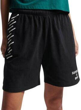 Short Superdry Code Core Sport Nero per Donna