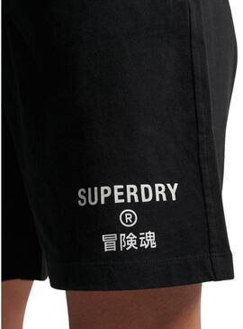 Short Superdry Code Core Sport Nero per Donna