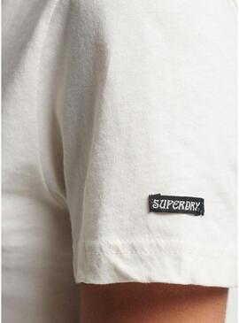T-Shirt Superdry Vintage Lines Bianco per Donna