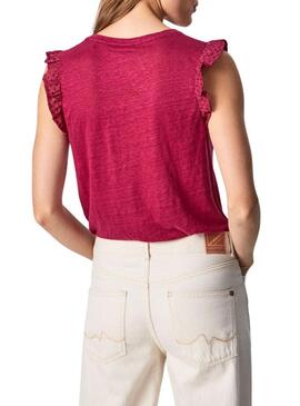 T-Shirt Pepe Jeans Daysies Rosa per Donna