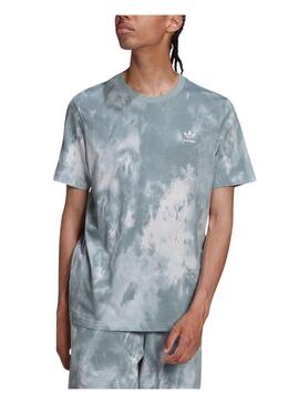 T-Shirt Adidas Essential Tie Dye Verde Uomo