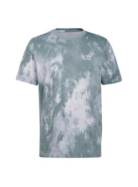T-Shirt Adidas Essential Tie Dye Verde Uomo
