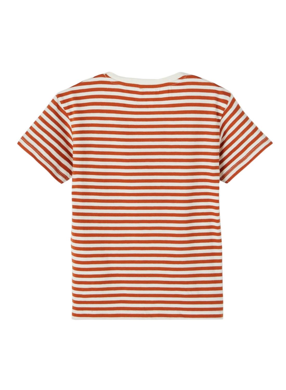 T-Shirt Name It Fai Stripes Loro Naraja per Bambino