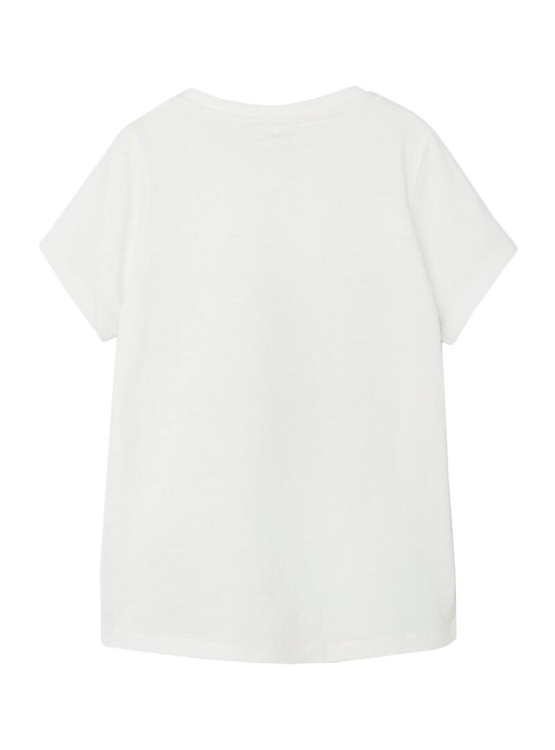 T-Shirt Name It Tikas Rayo Bianco per Bambina