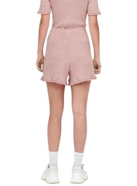 Short Only Lina Ruffle Rosa per Donna