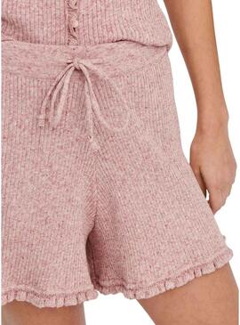 Short Only Lina Ruffle Rosa per Donna