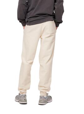 Pantaloni Scritta American Carhartt Beige Uomo