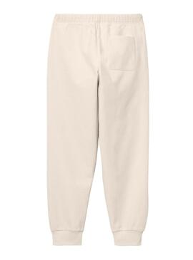 Pantaloni Scritta American Carhartt Beige Uomo