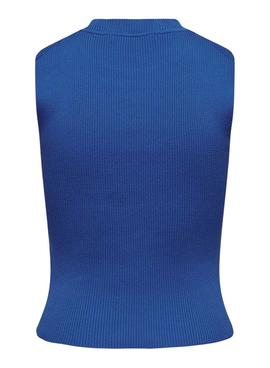 Top Only Bianca Blu per Donna