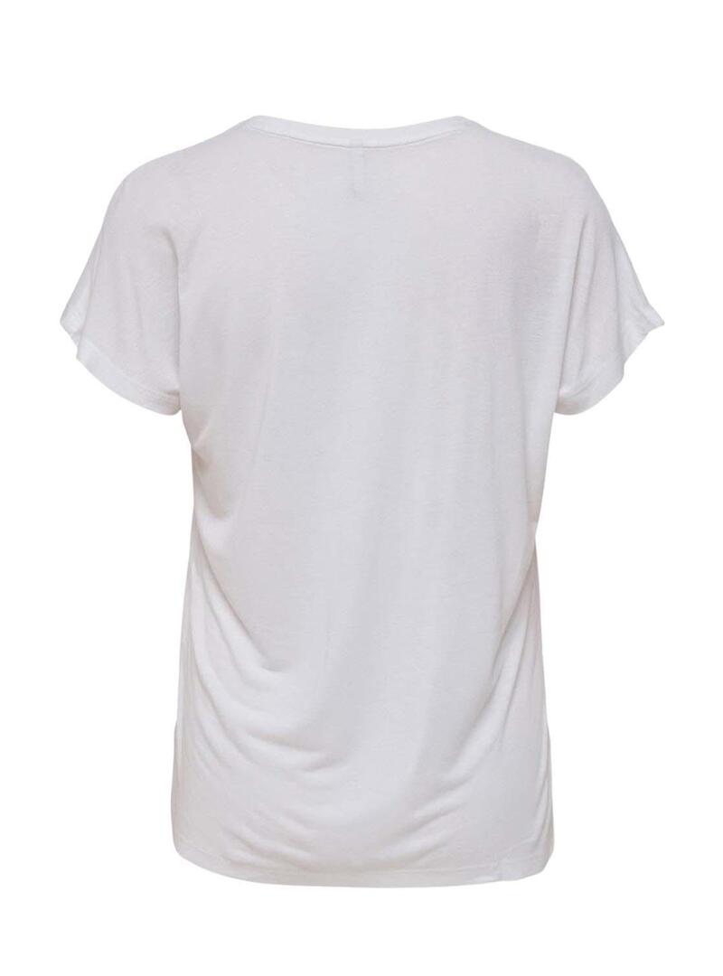 T-Shirt Only Flora Market Bianco per Donna