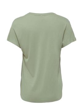 T-Shirt Only Flora Market Verde per Donna