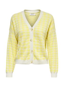 Cardigan Only Vega Giallo per Donna