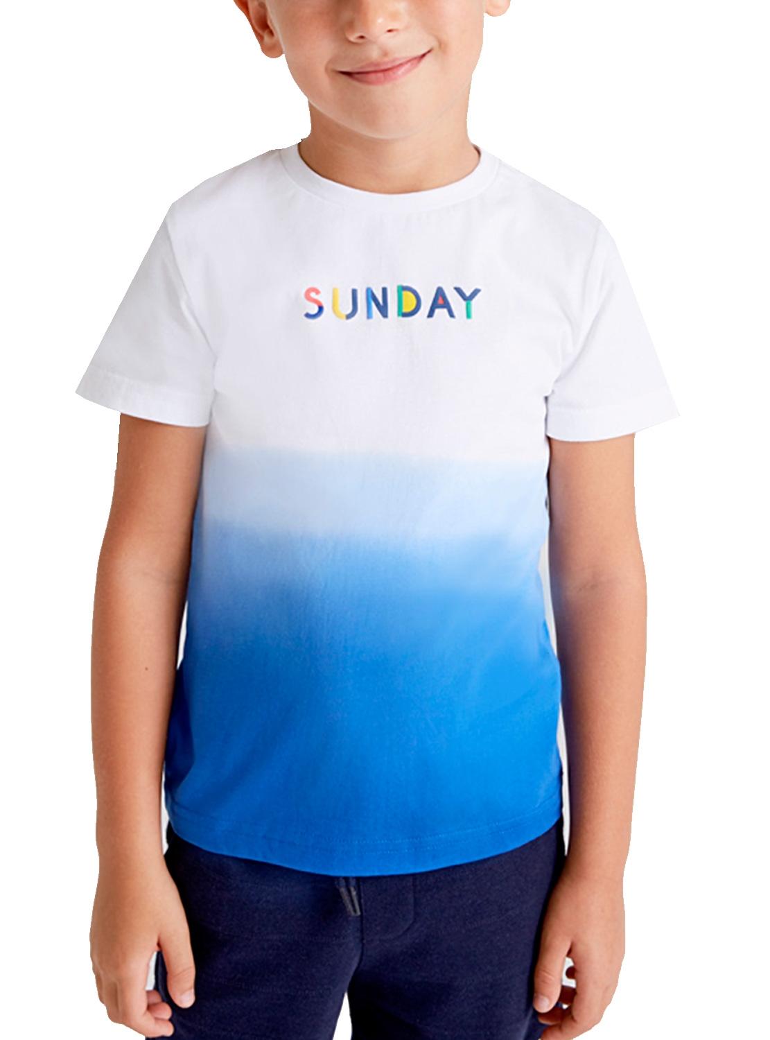 T-Shirt Mayoral Sunday Dip Dye Blu per Bambino