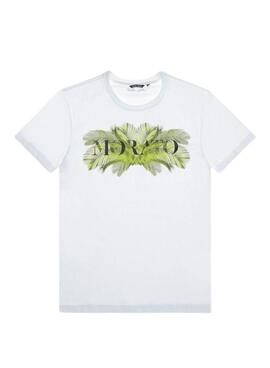 T-Shirt Antony Morato Palme Bianco per Uomo