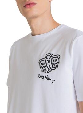 T-Shirt Antony Morato Stampato Ketih Haring Bianco