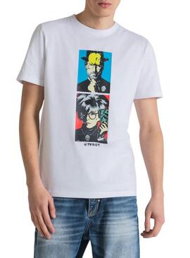 T-Shirt Antony Morato Tvboy Bianco per Uomo