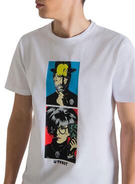 T-Shirt Antony Morato Tvboy Bianco per Uomo