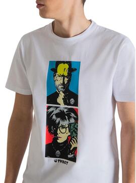 T-Shirt Antony Morato Tvboy Bianco per Uomo