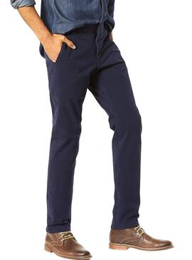 Pantaloni Dockers Alpha Khaki 360 Blu Uomo