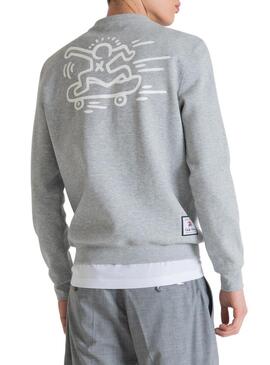 Felpa Antony Morato Keith Haring Grigio Uomo