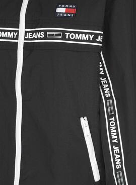 Giacca a vento Tommy Jeans Chicago Tape Nero Donna