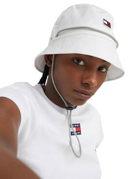 Cappello Tommy Jeans Festival Bucket Bianco Donna