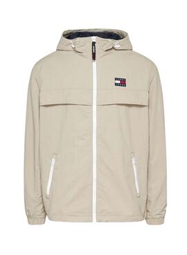 Giacca a Vento Tommy Jeans Chicago Beige per Uomo