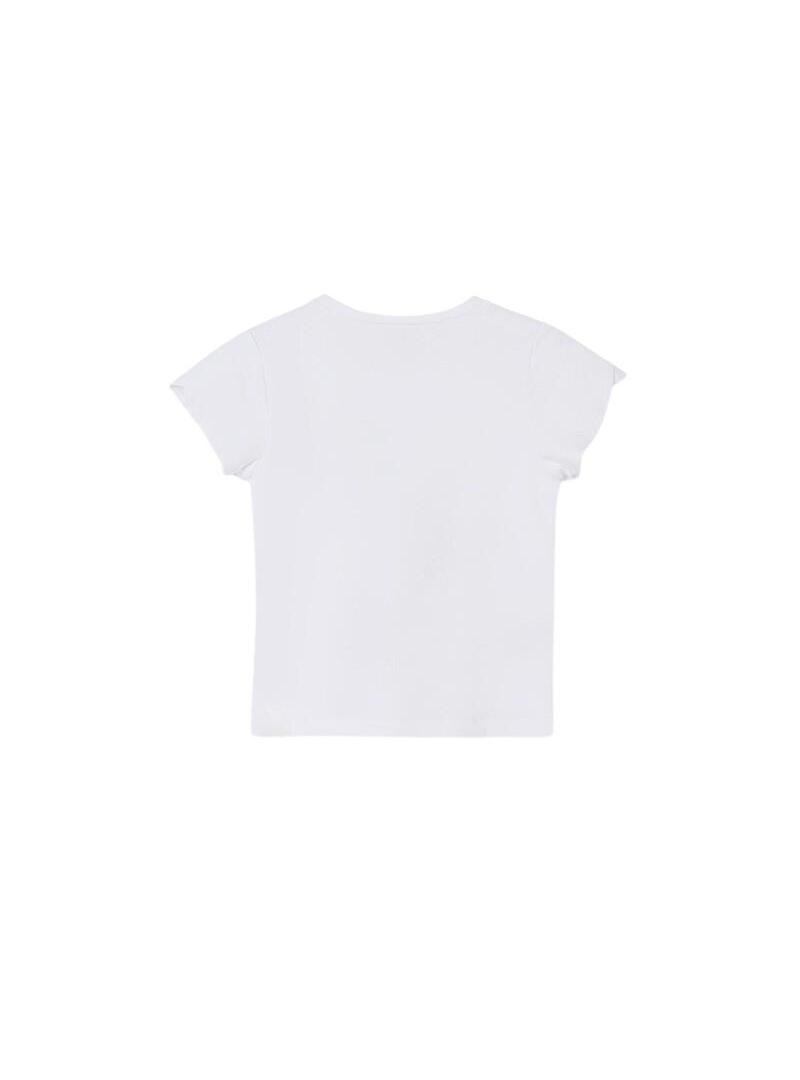 T-Shirt Mayoral Grafico polso Bianco Per Bambina