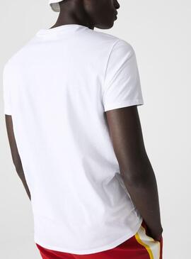 T-Shirt Lacoste Pima Bianco Per Uomo