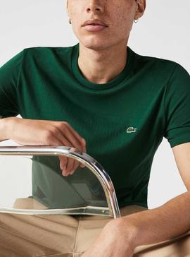 T-Shirt Lacoste Pima Verde Per Uomo