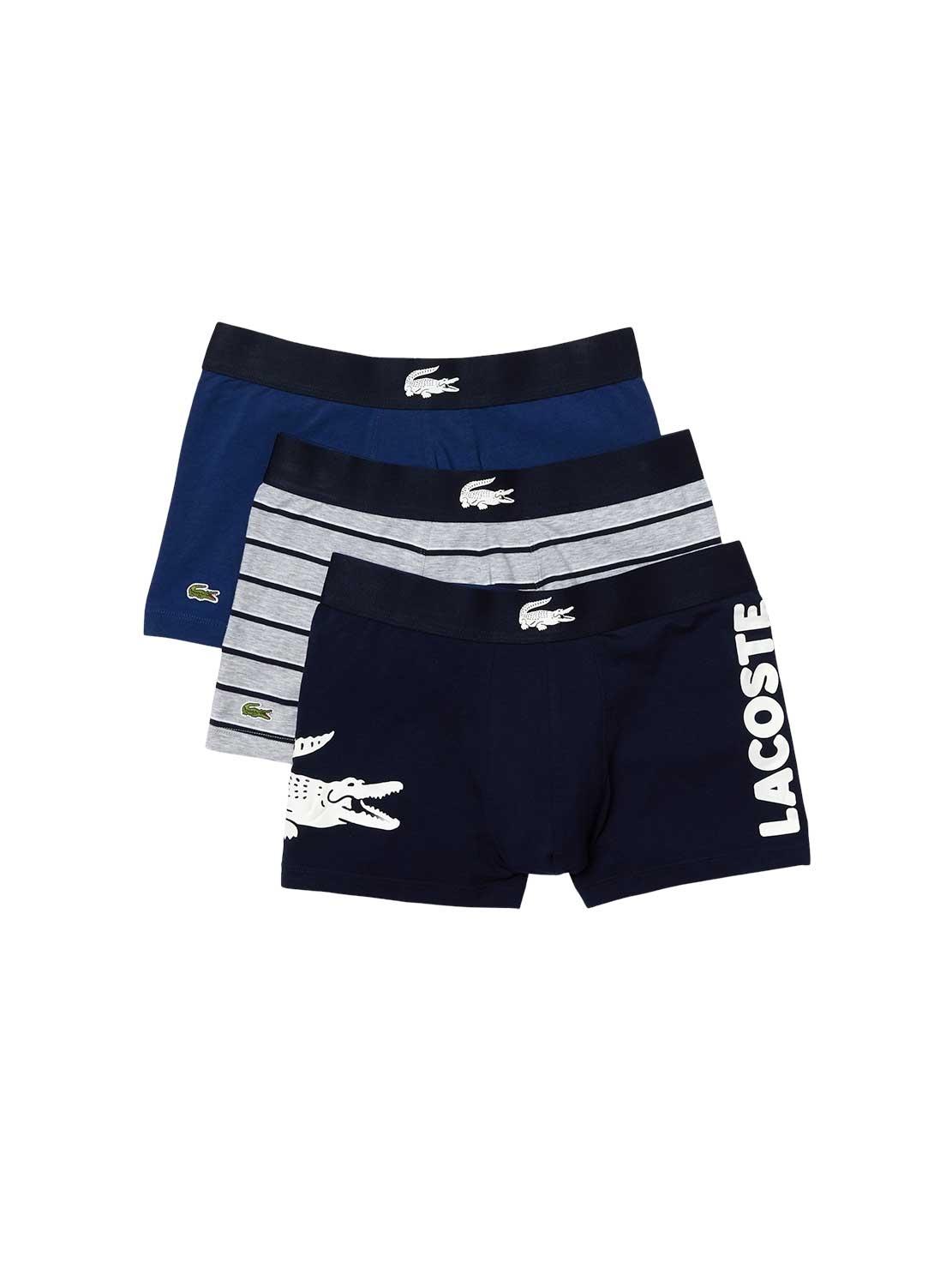 Pack 3 Mutande Lacoste Sport Blu Navy Uomo