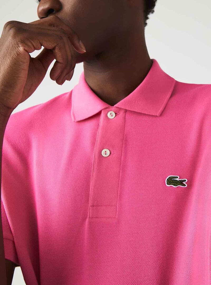 Polo Lacoste Classic Fit L1212 Fucsia per Uomo