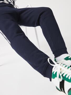 Pantaloni Jogger Lacoste Skinny Blu Navy per Uomo